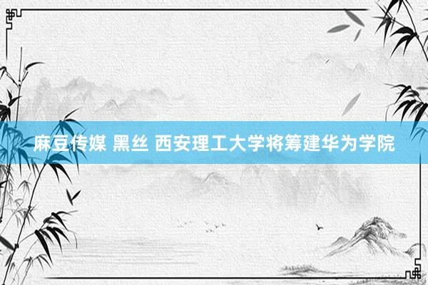 麻豆传媒 黑丝 西安理工大学将筹建华为学院