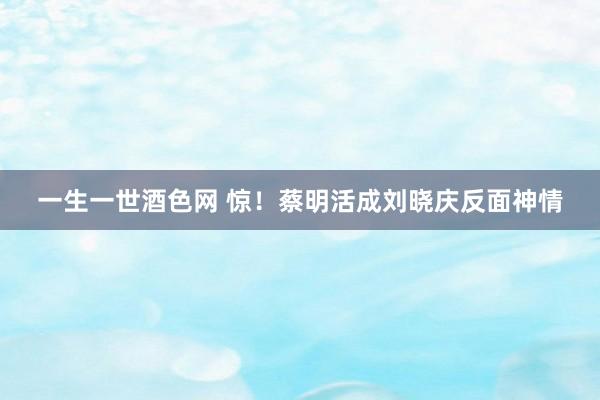 一生一世酒色网 惊！蔡明活成刘晓庆反面神情