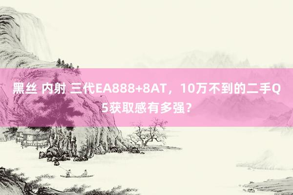黑丝 内射 三代EA888+8AT，10万不到的二手Q5获取感有多强？