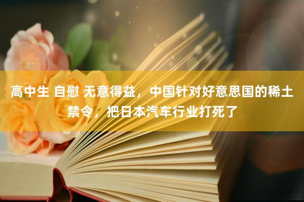 高中生 自慰 无意得益，中国针对好意思国的稀土禁令，把日本汽车行业打死了