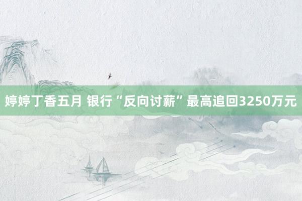 婷婷丁香五月 银行“反向讨薪”最高追回3250万元