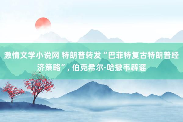 激情文学小说网 特朗普转发“巴菲特复古特朗普经济策略”, 伯克希尔·哈撒韦辟谣