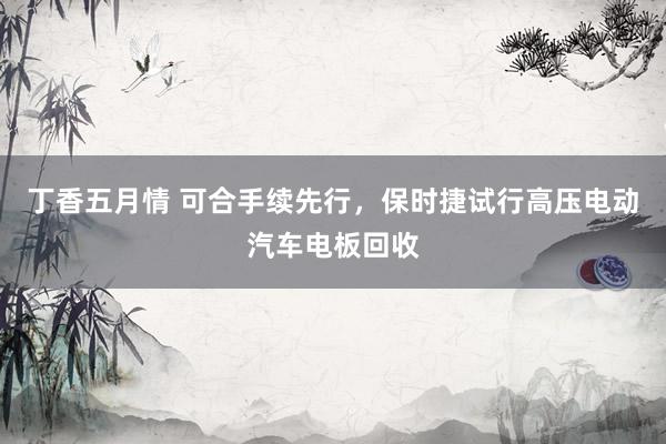 丁香五月情 可合手续先行，保时捷试行高压电动汽车电板回收