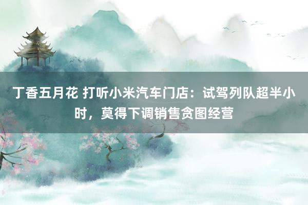丁香五月花 打听小米汽车门店：试驾列队超半小时，莫得下调销售贪图经营